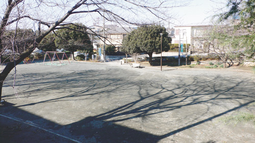 家からは歩いてほんの2?3分の距離にある公園。親子でサッカーを楽しまれることもあるとか